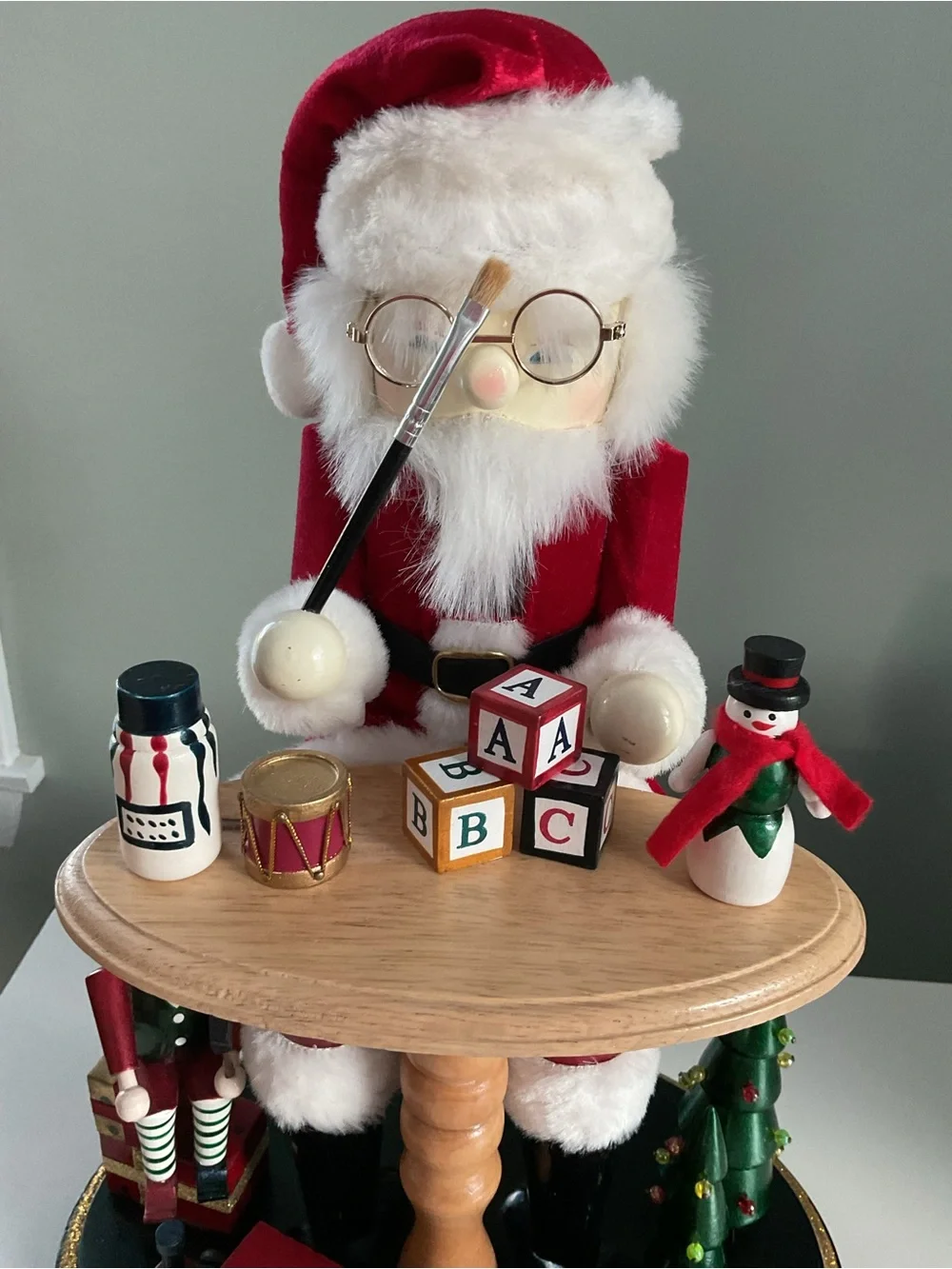 Vintage Bombay Company Santa's Workshop Wooden Nutcracker with Original Box